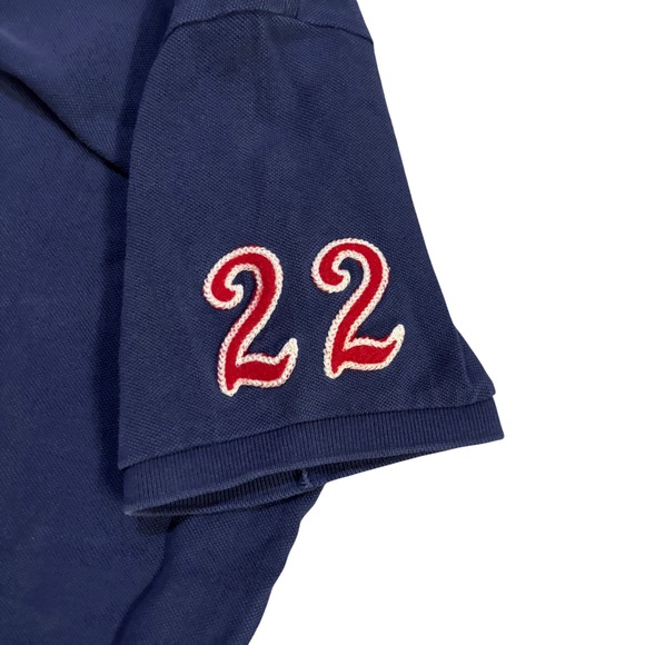 Polo Ralph Lauren Men's Navy Blue Custom Fit Polo Shirt Embroidered Wings Size M - Picture 7 of 11